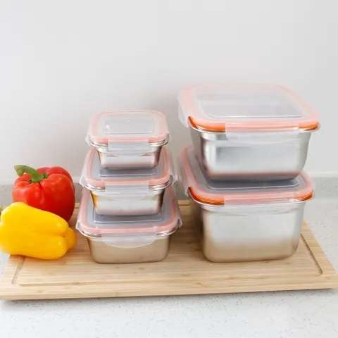 올리오 스텐 반찬 밀폐용기 자취용세트