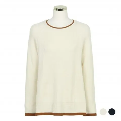 클라비스 배색 라운드 풀오버CVKRA4901Q_P349357278