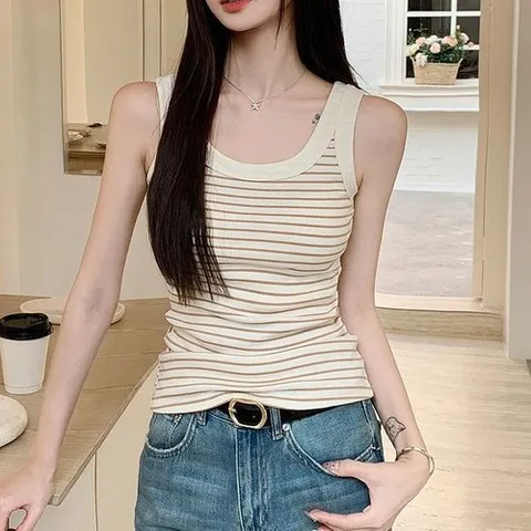 셀러허브 패션 배색 스트라이프 나시 탑 RNR_0090 (38032584)