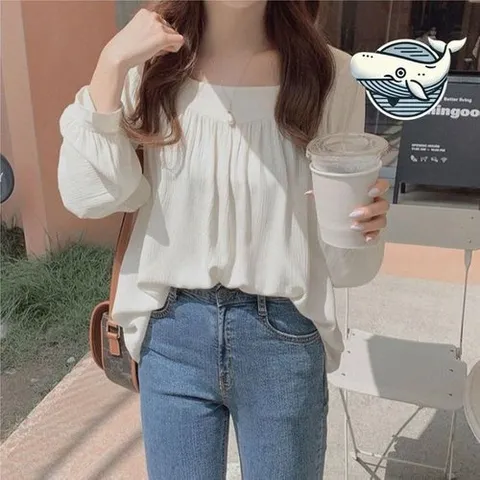 셀러허브 패션 [오노마] ONM 여성 여름 데일리 블라우스 스퀘어넥 루즈핏 (31455164)