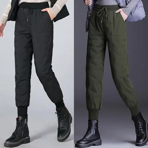 셀러허브 패션 [오노마] ONM 겨울바지 패딩 슬랙스 롱조거형 일자 바지 누빔 방풍