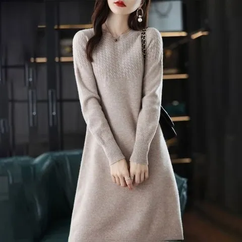 디에이치 줄리어 꼬임 심플 니트 원피스 3COLOR_P327935871