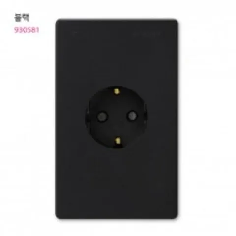 셀러허브 1 [XBKGH298_48]V 매입콘센트 세로 1구 접지콘센트 블랙 부품