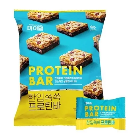 대상웰라이프 마이밀 한입쏙쏙 프로틴바 15개입 식이섬유 미니단백질바 에너지 간식 G (31804497)