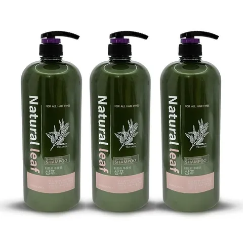 패션플러스 [셀럽하우스] 내추럴리프 MPUFNSXO 티트리 프레쉬 허브 꽃향 샴푸 1500ml 3개