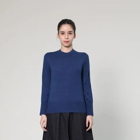UNIT 크루넥 베이직 풀오버 UFJKCN31DS-T/BLUE_P373656723