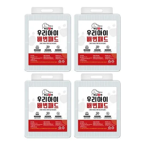 펫티브 우리아이 배변패드 대형(60X76) 고급형[52g] 4팩 (160매)