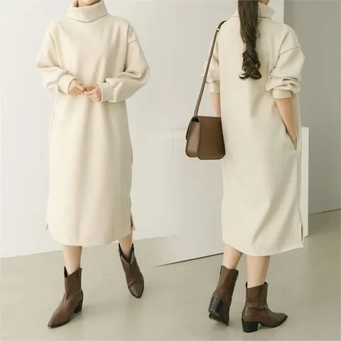 패션플러스 [강물처럼] 위쉬몰 TM 울터틀넥트임원피스(B256H012) 빅사이즈 (6416496A)