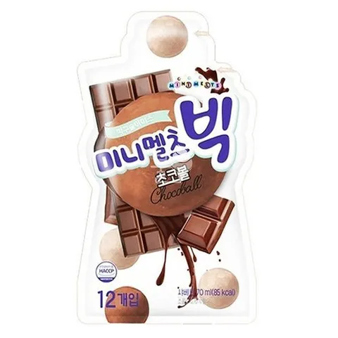 셀러허브 식품 미니멜츠 빅구슬 초코 24개 미니멜츠 구슬 아이스 크림 초코아이스크림 빅구슬아이스크림 미니멜츠초코