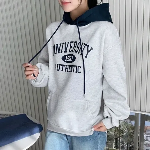 기타 어센틱 뉴기모 추천 배색후드 풀오버 (KYR-WFGSJ9N)