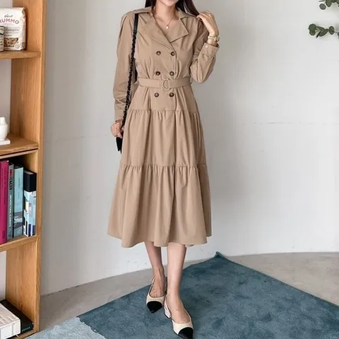 H스타일 OP23-61트렌치캉캉원피스 여성 긴팔OPS_P347544826