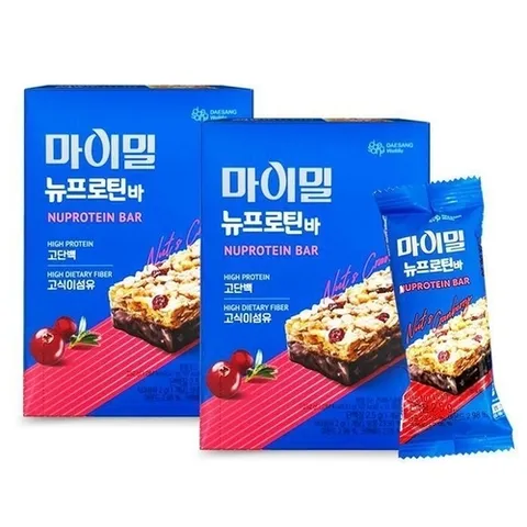 대상웰라이프 마이밀 뉴프로틴바 12개입 2박스 스포츠 단백질바 에너지 간식 G (31530355)