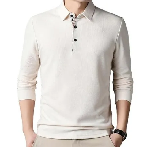 셀러허브 패션 [JHQRGD80_4B]남성 와플 카라 긴팔 티셔츠 (24533641A)