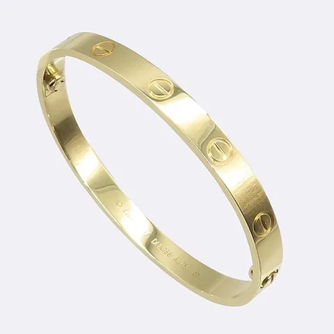 까르띠에 고이비토 중고명품 Cartier(까르띠에) B6067517 18K 옐로우 골드 LOVE(러브) 클래식 팔찌 - 17호