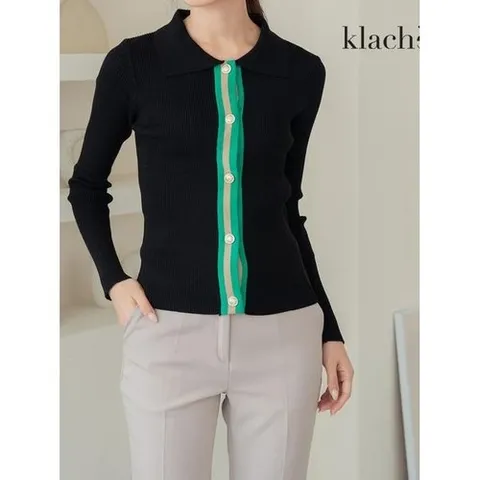 클라셰 KLACHE 골드엠블럼골지니트CB2FKN013A_P328829116