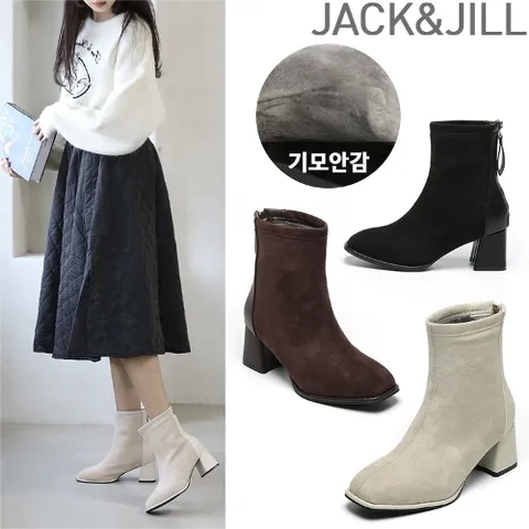 잭앤질 투톤 기모안감 앵클부츠(JD3862)
