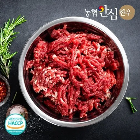 농협안심한우 1등급 한우 다짐육 600g(300g x 2팩)