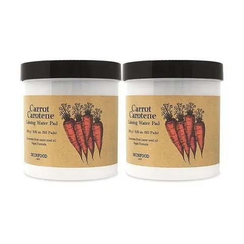 셀러허브 1 스킨푸드 캐롯 카로틴 카밍 워터 패드 60매 당근패드 비건화장품 2개 Ss