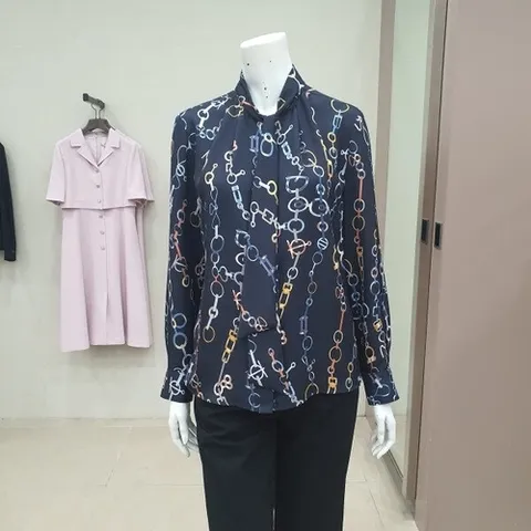 데코 프린트  블라우스/  DCBAD3703W1IC