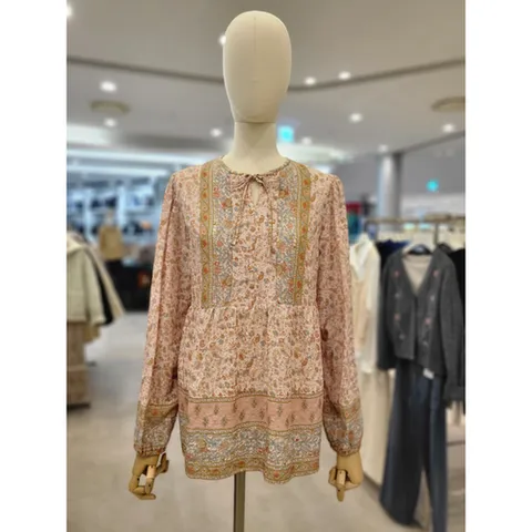 써스데이아일랜드 보더믹스 블라우스  T252MBL143W_P419354311