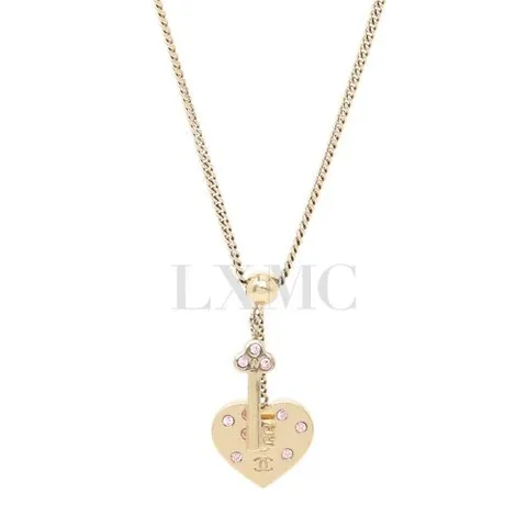 샤넬 [중고명품] 샤넬 하트 네크리스 금장 체인 KEY 키 빈티지 목걸이 금장체인