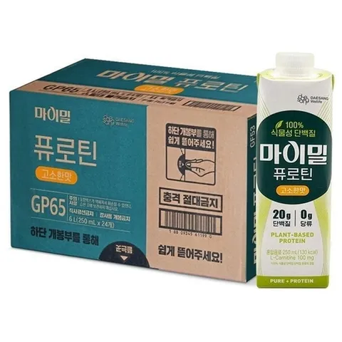 대상웰라이프 마이밀 퓨로틴 고소한맛 250ml 24팩 식물성 단백질 무설탕 드링크 G (31906402)