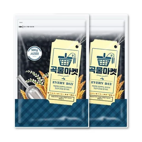 더프레시 곡물마켓 국내산 서리태 검은콩 500g x 2