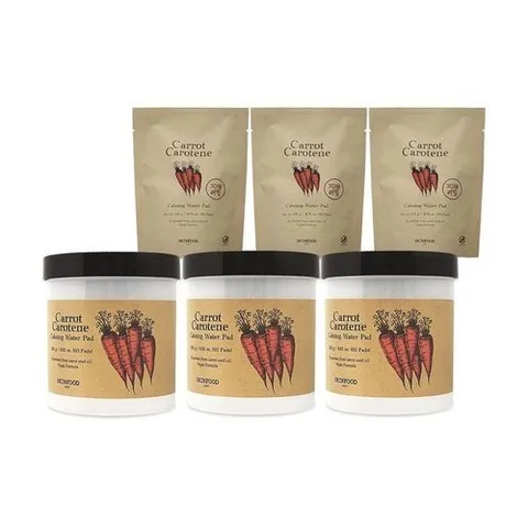 셀러허브 1 스킨푸드 캐롯 카로틴 카밍 워터 패드 60매 + 30매(리필) 당근패드 3세트 Ss