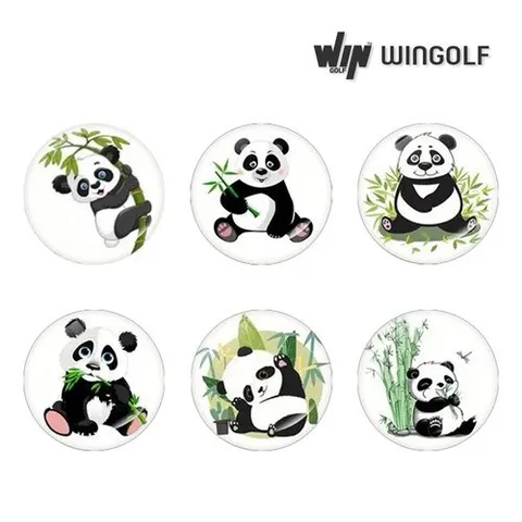 디와이엔텍 WIIN골프 팬더 골프 마커 자석클립 마크 6종