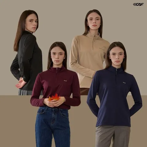 르까프 (90,95,100)여성 데일리 기모 집업티셔츠 4종