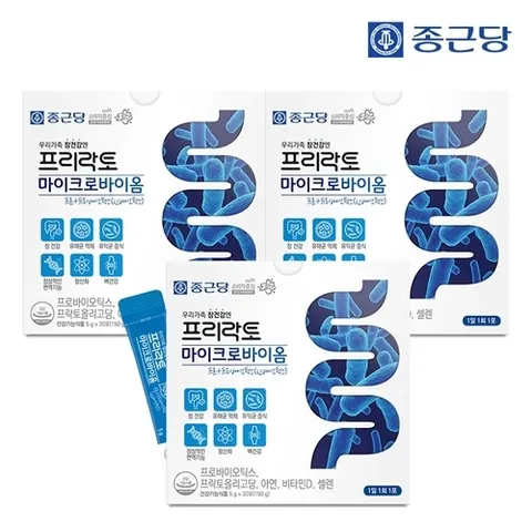 종근당 프리락토 마이크로바이옴 30포 3박스