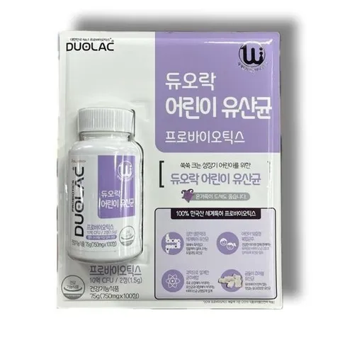 셀러허브 1 [듀오락] 쎌바이오텍 듀오락 키즈 세계특허 유산균 코스트코 750MG x 100정 /SH (10299959)
