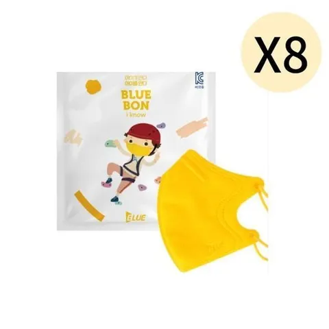 셀러허브 생활리빙 블루본 아이노우 마스크 어린이 소형 옐로우 30매 X 8 (32957492)