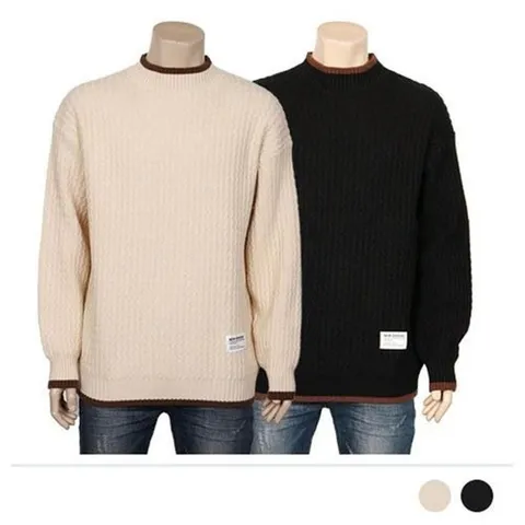 셀러허브 1 [HYIJTDP0_4B]20대 니트티 남자친구 의류 반팔티 캐쥬얼