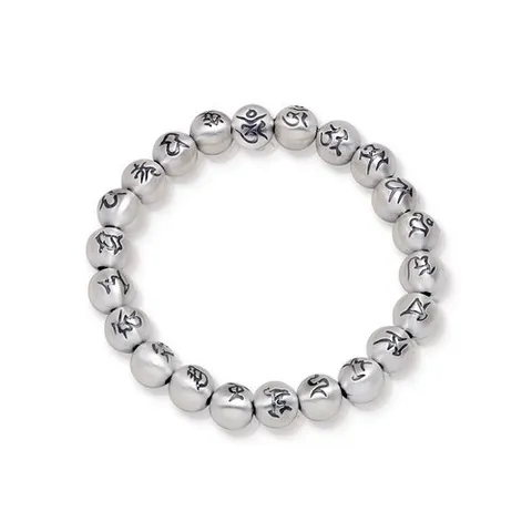 골드모아 실버 염주팔찌L [광명진언] 남성용 .