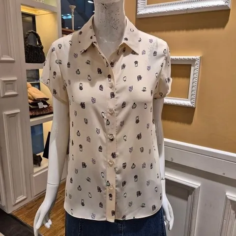 BCBG 비씨비지 여름25 퍼품 프린트 블라우스 B5B4B488_P421330234