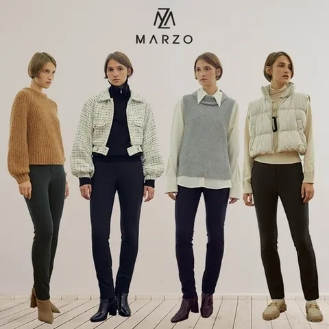 마르조 마르조][4종]드레이프 슬림핏 팬츠