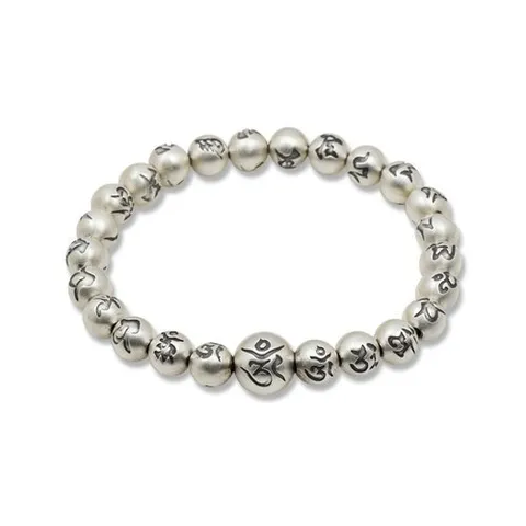 골드모아 실버 염주팔찌 [광명진언] .