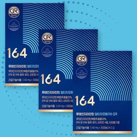 패션플러스 [PARKSMONG] 뉴트리원 164  루테인 지아잔틴 알티지 오메가3 GR 30캡슐 x 3박스 (35776407)