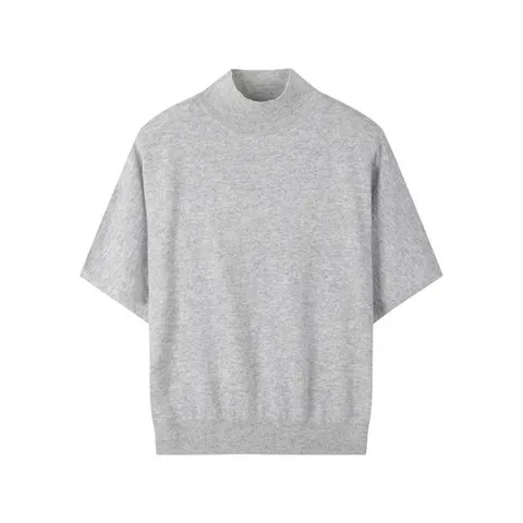 미니멈 에브리데이 앙고라 반하이넥 심플 반팔 니트 EB3KT019D_P405928594