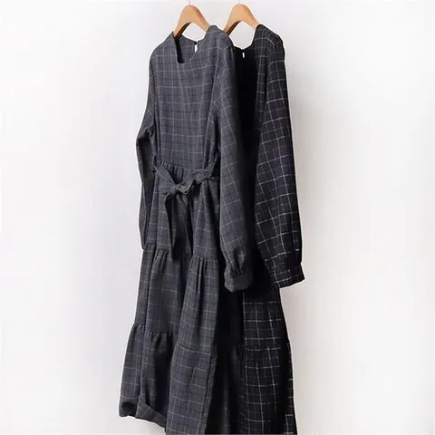 셀러허브 패션 빅사이즈사랑해요 B507L011 클래식셔링체크원피스 CR