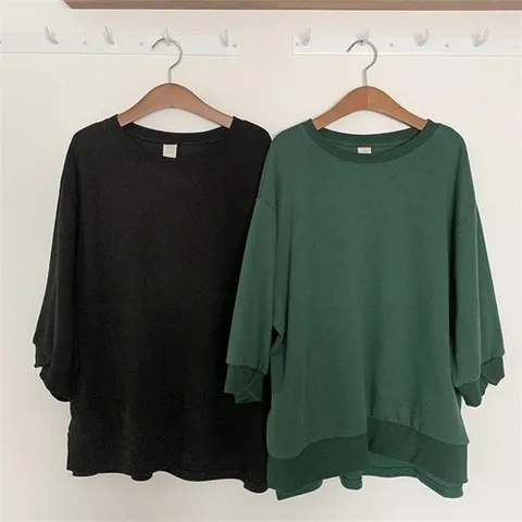 셀러허브 패션 빅사이즈사랑해요 K369L210 옆트임튤립밴딩맨투맨 GO (9200603)
