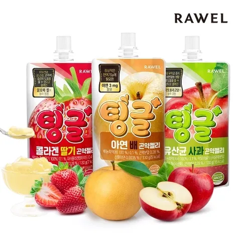 로엘 [NEW 기능성][20팩]로엘 팅글 기능성 곤약젤리 (아연배,유산균사과,콜라겐딸기)