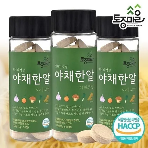 토종마을 토종마을]HACCP인증 마마코인 야채한알 30코인 (4g x 30정) X 3통10991252588275