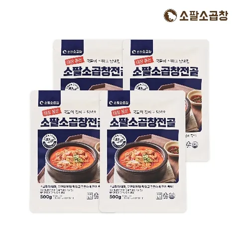 소팔 소곱창  대창품은 소팔소곱창전골 500g *4팩