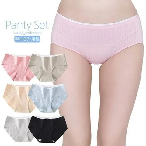 셀러허브 1 [XBF643O0_56]무봉제 팬티세트 여성 텔 면팬티(6종)순면