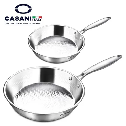 까사니 스텐 후라이팬 20cm+28cm 인덕션겸용 스테이크 파스타 계란후라이팬