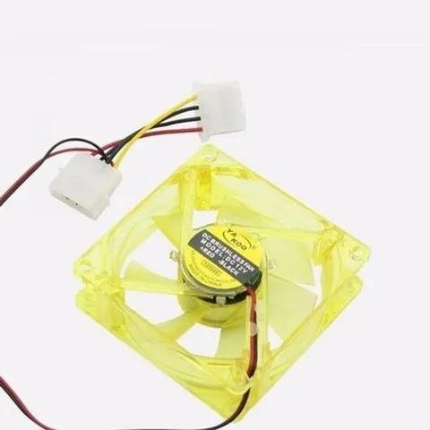 셀러허브 가전 쿨러 케이스 쿨러 덮개 DC 팬 케이스 옐로우 80mm 4핀