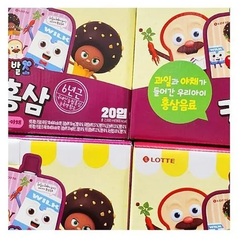 셀러허브 식품 롯데 브레드이발소 키즈홍삼 100ml X 20개입 m66973