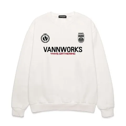 VANNWORKS LAUREL V-LOGO 오버핏 맨투맨 VLS0018_P347162646
